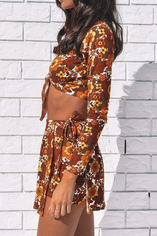Margaux Jingle bralette and Split Skirt or Flare Pants