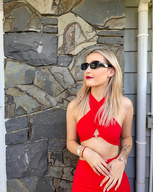 Colbie two piece in red