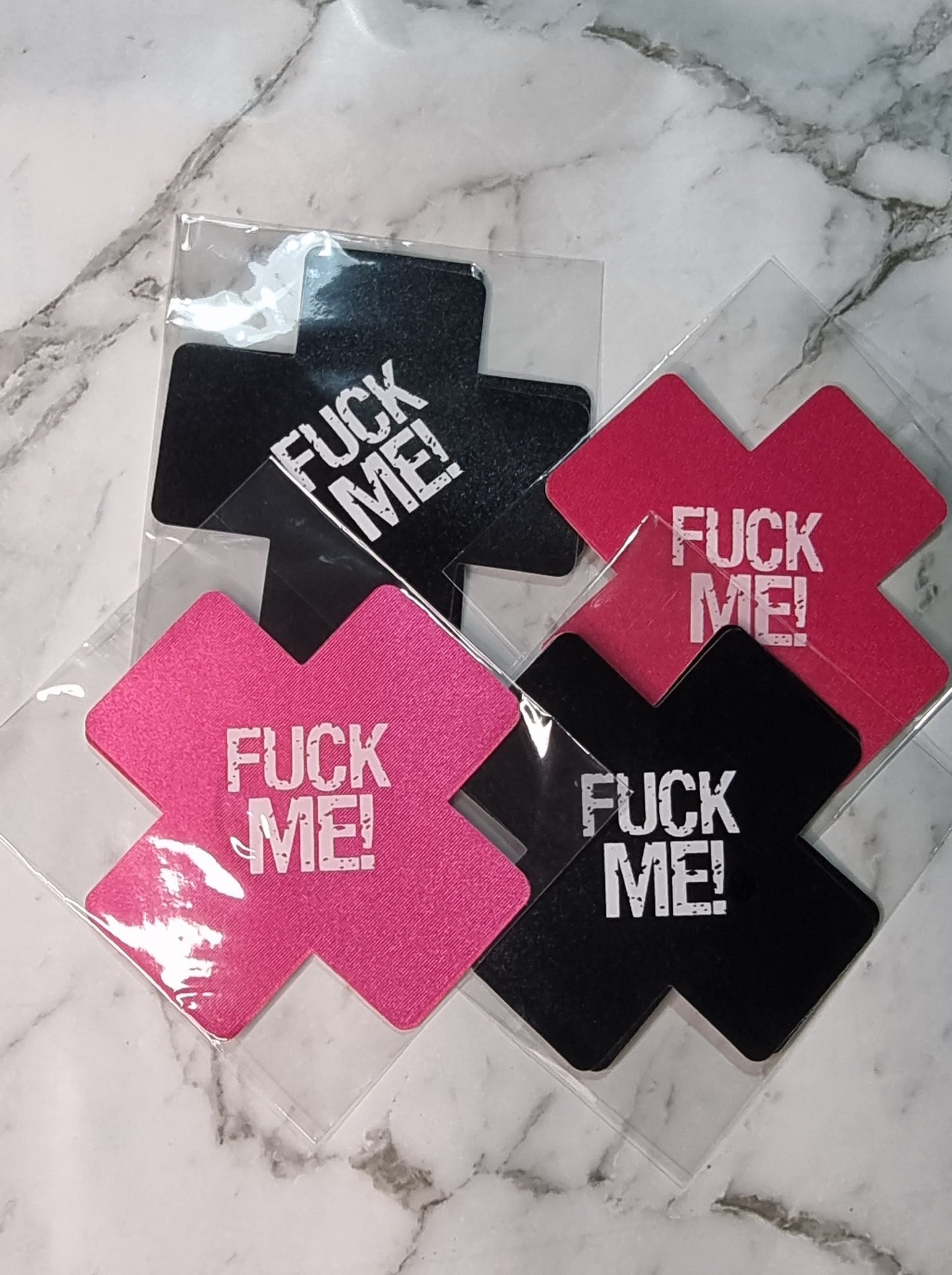 Cross Nipple Covers - F*ck me