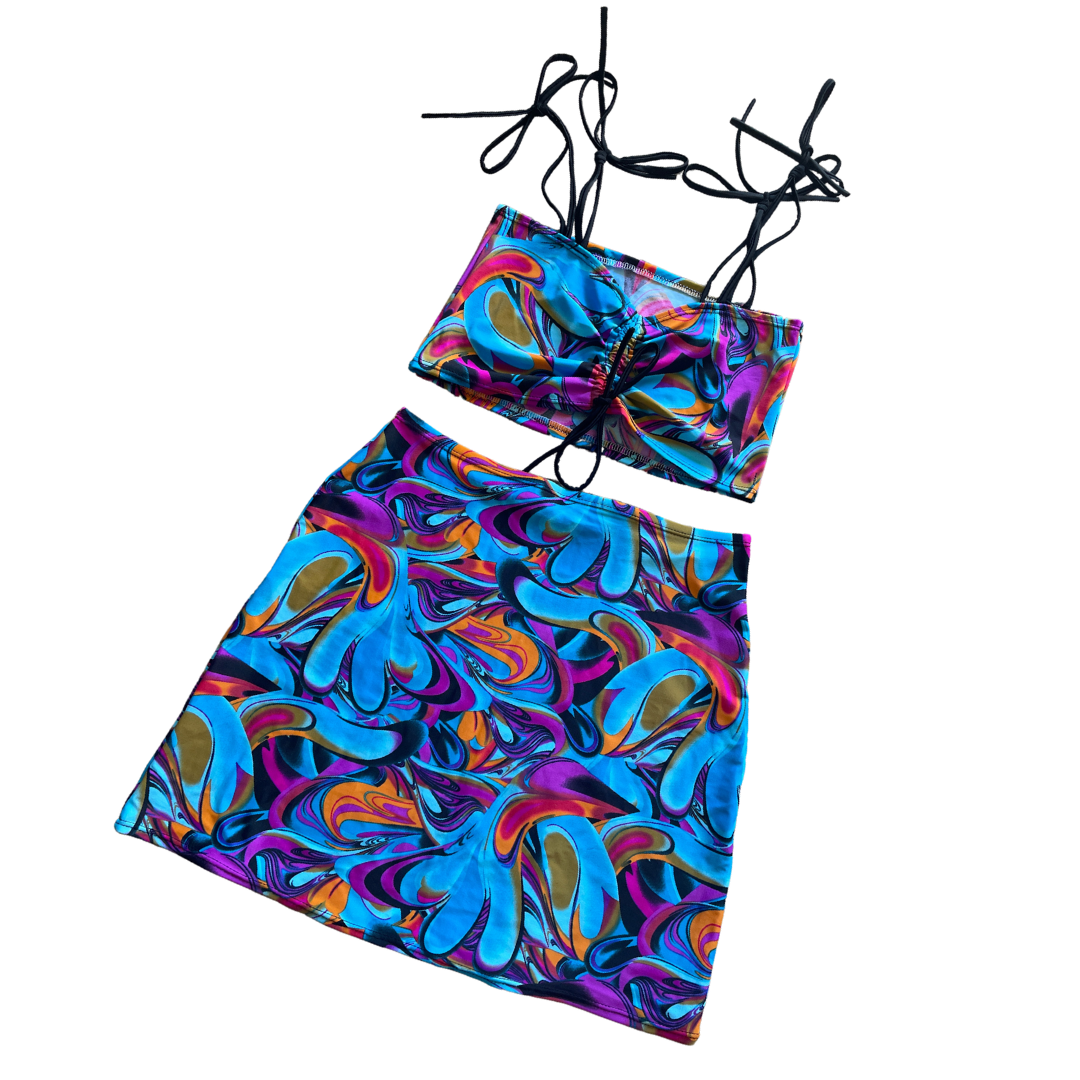 Scrunch Set in Psychedelic Swirl